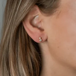 BYBIEHL STARDUST ØRERINGE SØLV FORGYLDT MED ZIRKONIA - 4-4601a-GP