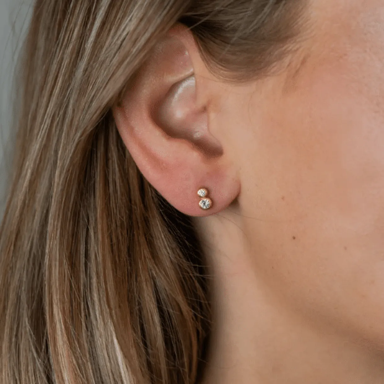 BYBIEHL STARDUST ØRERINGE SØLV FORGYLDT MED ZIRKONIA - 4-4601a-GP