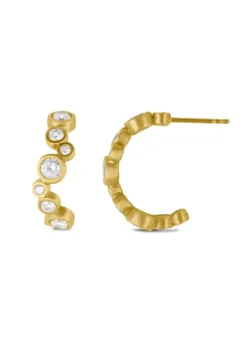 BYBIEHL STARDUST ØRERINGE SØLV FORGYLDT MED ZIRKONIA CREOL - 4-4605a-GP