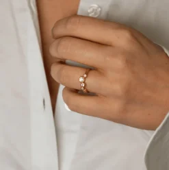 BYBIEHL STARDUST RING SØLV FORGYLDT MED ZIRKONIA - 5-4607a-GP