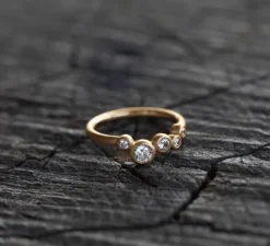 BYBIEHL STARDUST RING SØLV FORGYLDT MED ZIRKONIA - 5-4607a-GP