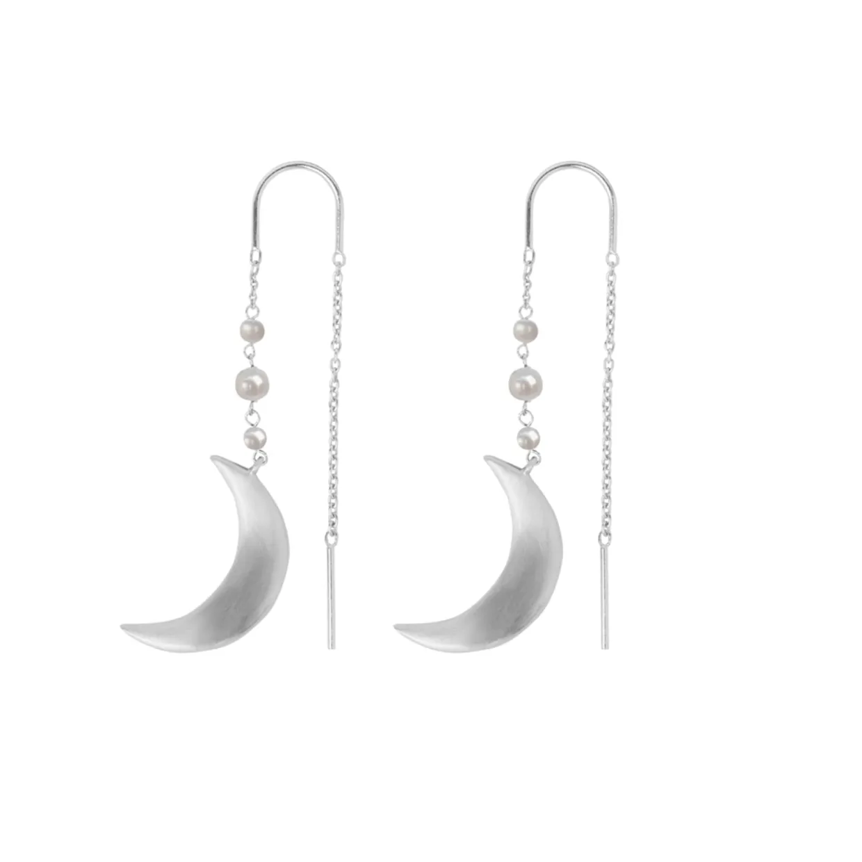 BYBIEHL SUMMER MOON ØRERINGE SØLV MED PERLER - 4-5303WP-R
