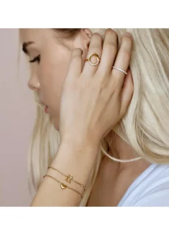 BYBIEHL TOGETHER MY LOVE 2 ARMBÅND SØLV FORGYLDT - 2-2002A-GP