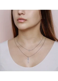 BYBIEHL TOGETHER MY LOVE HALSKÆDE SØLV MED STEN- 3-2002A-R