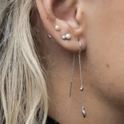 BYBIEHL WAVE DANGLING ØRERINGE SØLV - 4-027A-R