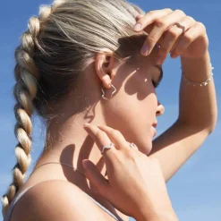 BYBIEHL WAVE HOOPS SØLV - 4-3701-R