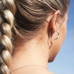 BYBIEHL WAVE HOOPS SØLV - 4-3701-R