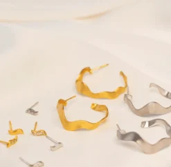 BYBIEHL WAVE STUD SPARKLE ØRERINGE SØLV - 4-4025A-R