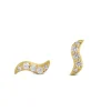 BYBIEHL WAVE STUDS SPARKLE - 4-4025A-GP