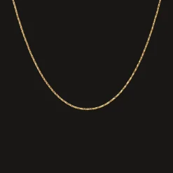 CAMILLE BRINCH BASIC PUFFER CHAIN I FORGYLDT SØLV PÅ 37-39 CM - BPUC-FG-M