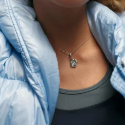 CAMILLE BRINCH BASIC PUFFER HALSKÆDE SØLV 45 CM - BPUC-M