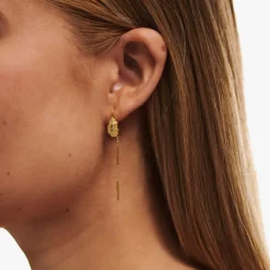 CAMILLE BRINCH BLURRY LAYERS EARLINES ØRERINGE FORGYLDT SØLV - BLAOE-FG