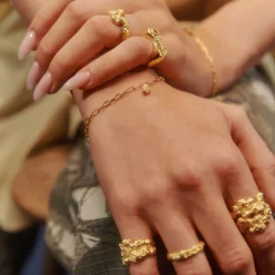 CAMILLE BRINCH BLUSH CRUSH ARMBÅND FORGYLDT SØLV - BCRB-FG-18