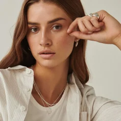 CAMILLE BRINCH CHOKER CB LILLE SØLV HALSKÆDE PÅ 45 CM - LCBC-45