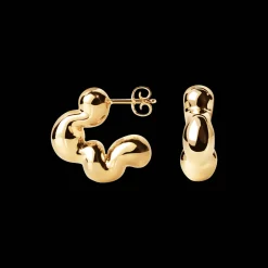 CAMILLE BRINCH CLOUDY PUFFER ØRERINGE FORGYLDT SØLV- CPUH-FG