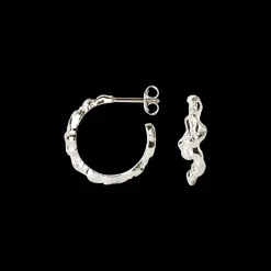 CAMILLE BRINCH CONTRAST FUSION HOOPS ØRERINGE SØLV - COFH
