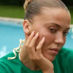 CAMILLE BRINCH CONTRAST ØRERINGE FORGYLDT SØLV - COSE-FG