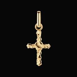 CAMILLE BRINCH CROSS CONTRAST VEDHÆNG KORS FORGYLDT SØLV - CCOC-FG-P