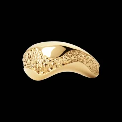 CAMILLE BRINCH CURVY ESSENTIA RING FORGYLDT SØLV - CER-FG