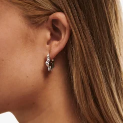 CAMILLE BRINCH CURVY LAYERS ØRERINGE SØLV - CLAHO