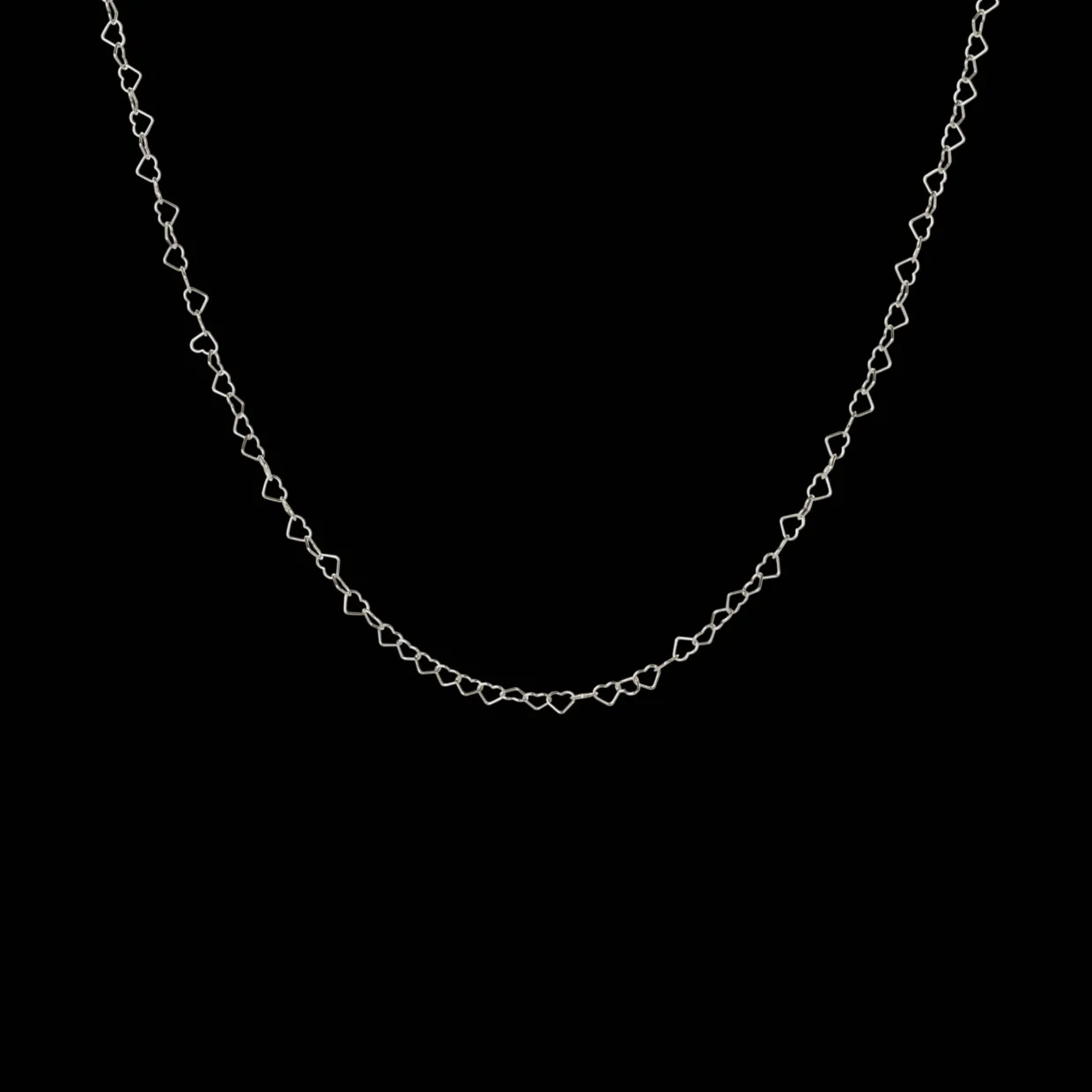 CAMILLE BRINCH ESSENTIA HJERTE HALSKÆDE I SØLV 45 CM - EHN-45