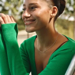 CAMILLE BRINCH ESSENTIA HJERTE HALSKÆDE I SØLV 45 CM - EHN-45