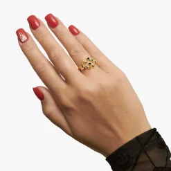 CAMILLE BRINCH INFINITY FLAMES RING FORGYLDT SØLV - IFLR-FG