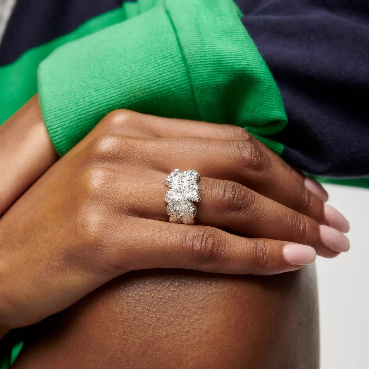 CAMILLE BRINCH LEVITATE CRUSH EVEN BIGGER RING SØLV - EBLCRR