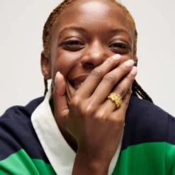 CAMILLE BRINCH LEVITATE CRUSH EVEN BIGGER RING FORGYLDT SØLV - EBLCRR-FG