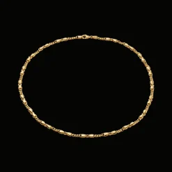 CAMILLE BRINCH LILLE CB CHOKER HALSKÆDE FORGYLDT SØLV 45 CM - LCBC-FG-45