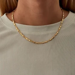 CAMILLE BRINCH LILLE CB CHOKER HALSKÆDE FORGYLDT SØLV 45 CM - LCBC-FG-45