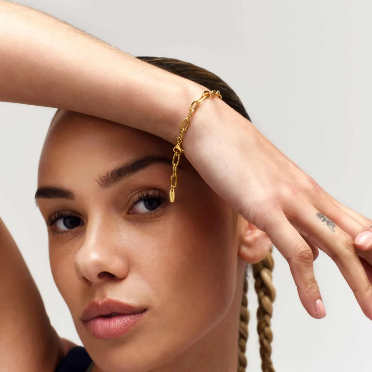 CAMILLE BRINCH LINK PUFFER ARMBÅND FORGYLDT SØLV - LPUB-FG-19