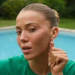 CAMILLE BRINCH LUMINA CONTRAST ØRERINGE SØLV - LCOE