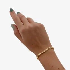 CAMILLE BRINCH MEDIUM ARMBÅND FORGYLDT SØLV 17 CM - MCBA-FG-17