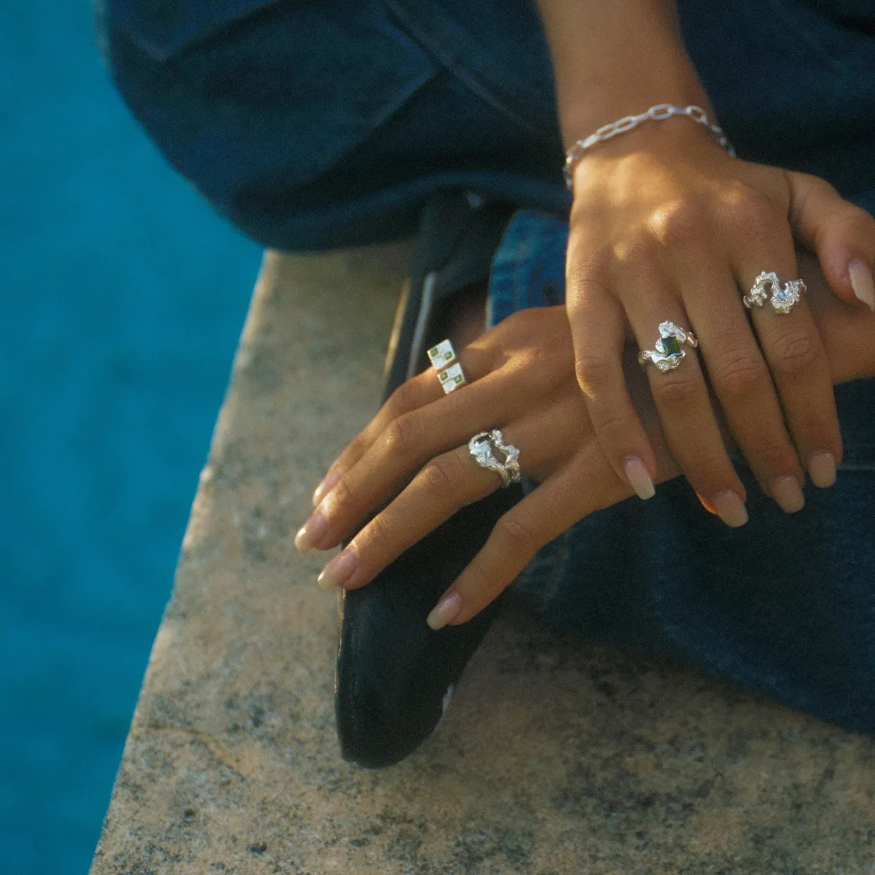 CAMILLE BRINCH MEDIUM CONTRAST SØLV RING - MCOR