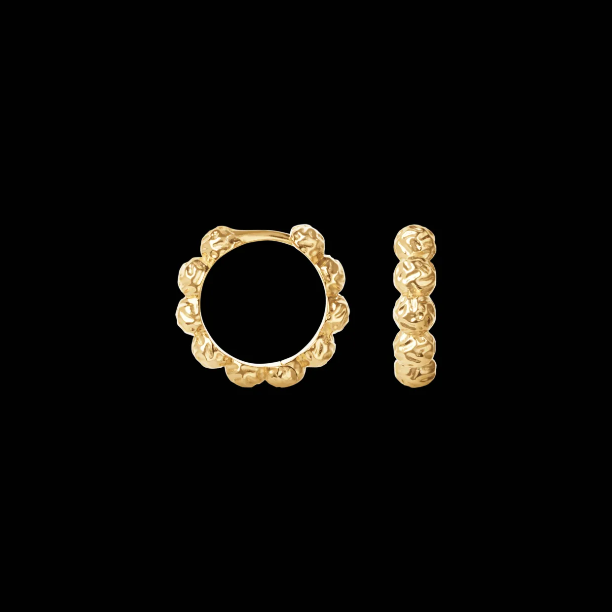 CAMILLE BRINCH MEDIUM DOTS HOOPS I FORGYLDT SØLV - MDH-FG