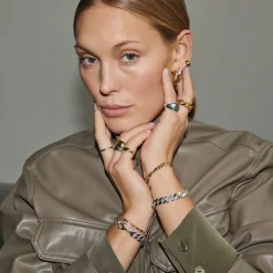 CAMILLE BRINCH MELLEM ARMBÅND FORGYLDT SØLV 18 CM - MCBA-FG-18