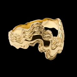 CAMILLE BRINCH MELLEM BLURRY LAYERS RING FORGYLDT SØLV - MBLAR-FG