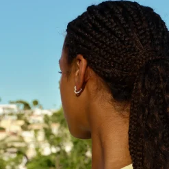 CAMILLE BRINCH MINI HEART CRUSH HOOPS SØLV ØRERINGE - MINIHCRH