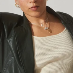 CAMILLE BRINCH MINI NUGGET LAYERS HALSKÆDE SØLV - MNLAH-K