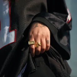 CAMILLE BRINCH OPEN REBEL RING FORGYLDT SØLV - ORR-FG