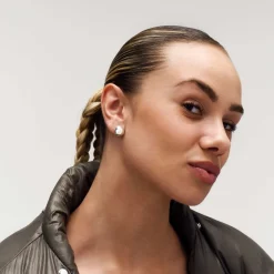 CAMILLE BRINCH SMALL BOUNCY PUFFER ØRERINGE SØLV - SBPUE