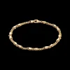 CAMILLE BRINCH SMALL CB BRACELET SØLV FORGYLDT ARMBÅND 18 CM - LCBA-FG-18