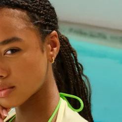 CAMILLE BRINCH SMALL DOTS HOOPS I FORGYLDT SØLV - SDH-FG