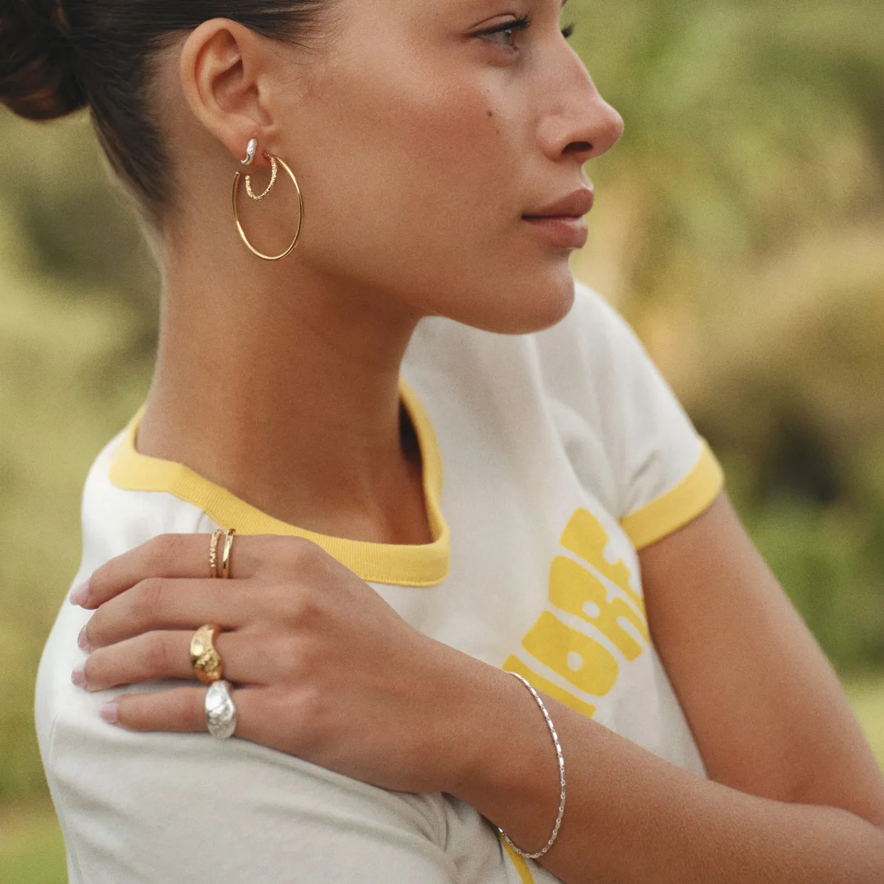 CAMILLE BRINCH SMALL ESSENTIA ARMBÅND SØLV 19 CM - SEB-19