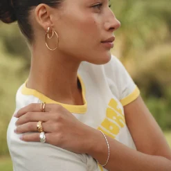 CAMILLE BRINCH SMALL ESSENTIA ARMBÅND SØLV 17 CM - SEB-17