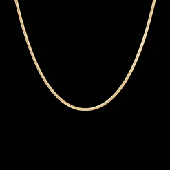 CAMILLE BRINCH SMALL ESSENTIA SNAKE HALSKÆDE I FORGYLDT SØLV PÅ 40 CM - SESN-FG-40