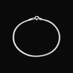 CAMILLE BRINCH SMALL ESSENTIA SNAKE ARMBÅND SØLV - SESB-17