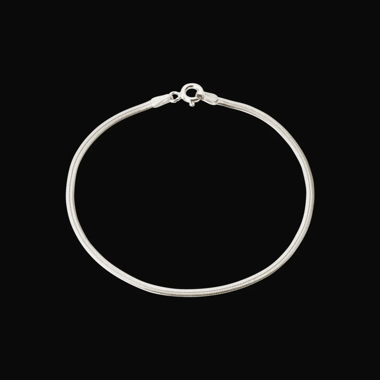 CAMILLE BRINCH SMALL ESSENTIA SNAKE ARMBÅND SØLV - SESB-17