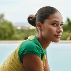 CAMILLE BRINCH SMALL TWIN ESSENTIA SØLV ØRERINGE - STEH